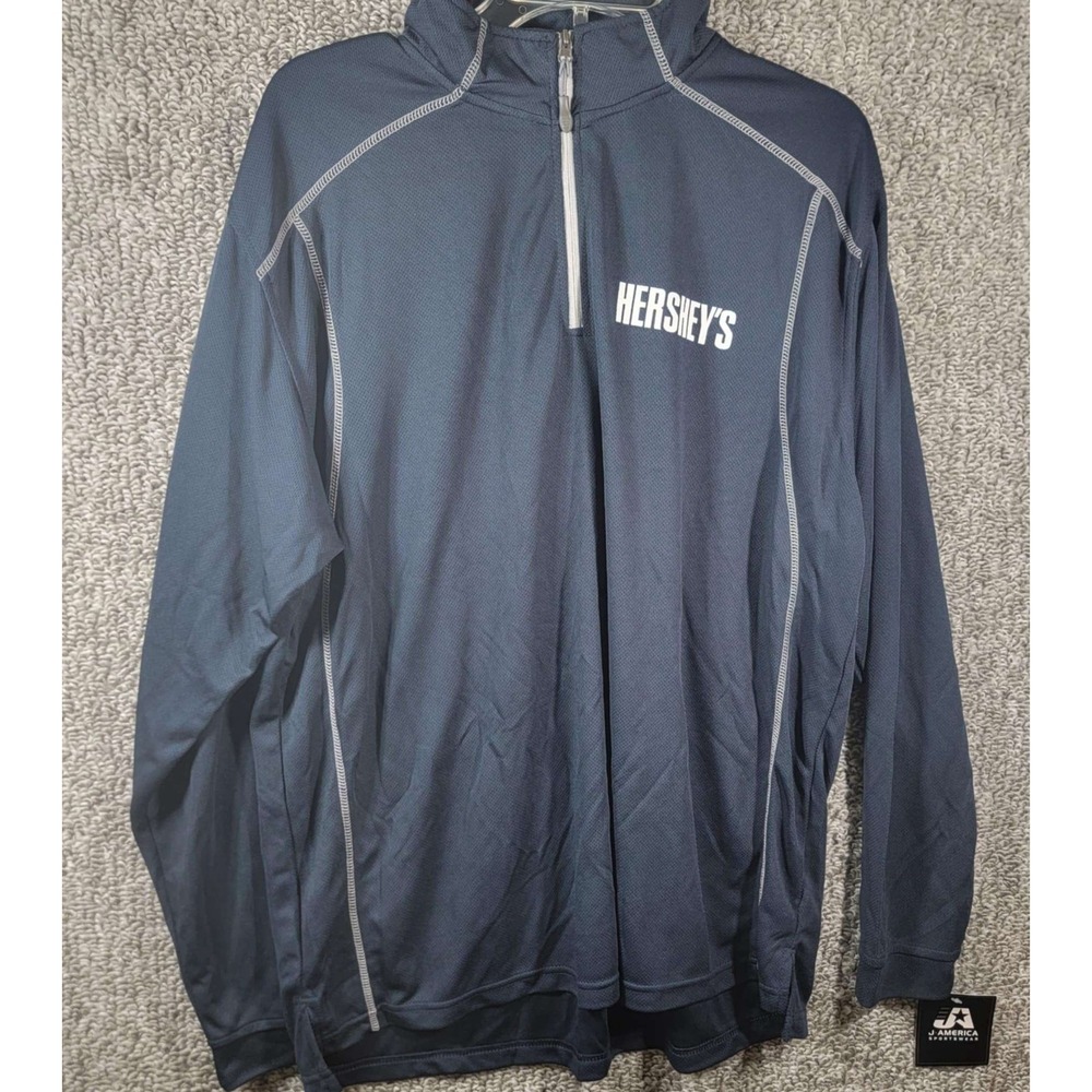 Hershey's J.‎ America Sportswear Blue Pullover - Long Sleeve Mens Large